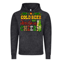 Vintage Black cold beer and christmas cheer with beer bottles Vintage Hoodie - AdoDesignShop