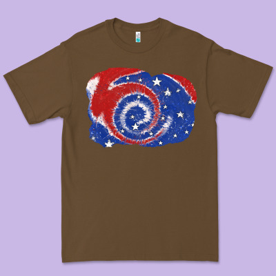 Patriotic Tie Dye Background 4th Of July Premium Tee Designed By Cowgirlartshop