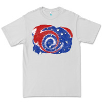 Dove Grey Patriotic tie dye background 4th of july Premium Tee - CowGirlArtShop