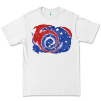 White Patriotic tie dye background 4th of july Premium Tee - CowGirlArtShop