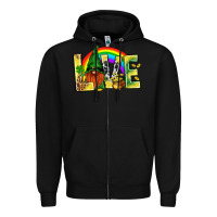 Black St. Patricks Love With Gnome Zipper Hoodie - BundleAndBundleShop