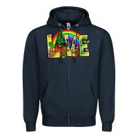 Navy St. Patricks Love With Gnome Zipper Hoodie - BundleAndBundleShop