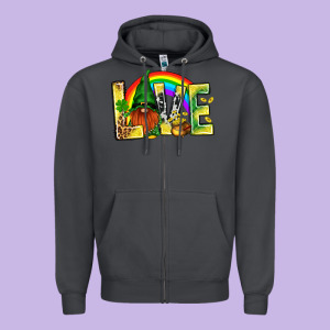 St. Patricks Love With Gnome Zipper Hoodie Designed By Bundleandbundleshop