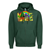 Sports Green St. Patricks Love With Gnome Zipper Hoodie - BundleAndBundleShop