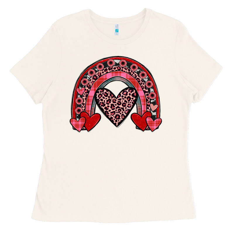 Valentines Heart Rainbow Ladies Tee by JahusDesignShop | Teevron