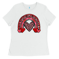 White valentines heart rainbow Ladies Tee - JahusDesignShop