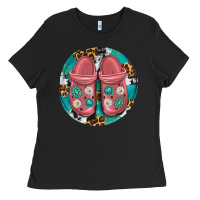 Black western crocin Ladies Tee - texasbilliewilder