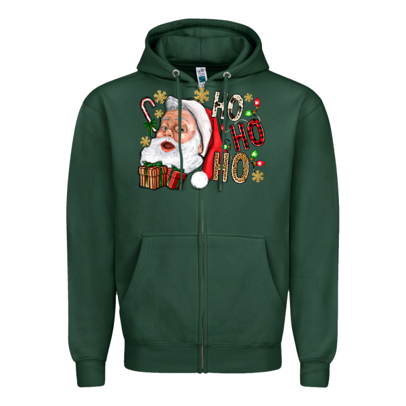Santa Ho Ho Ho With Gift Box Zipper Hoodie by BundleAndBundleShop | Teevron