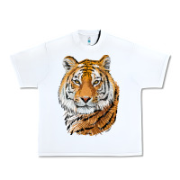 White Tiger Head Urban Heavy Tee - LillyAllenDesigns