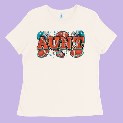 Aunt American Football Ladies Tee Designed By Zillion Design Studio