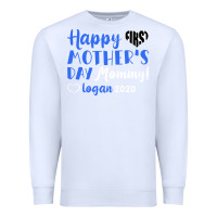 White happy first mother's day mommy! logan 2020 Premium Sweatshirt - Bettercallsaul