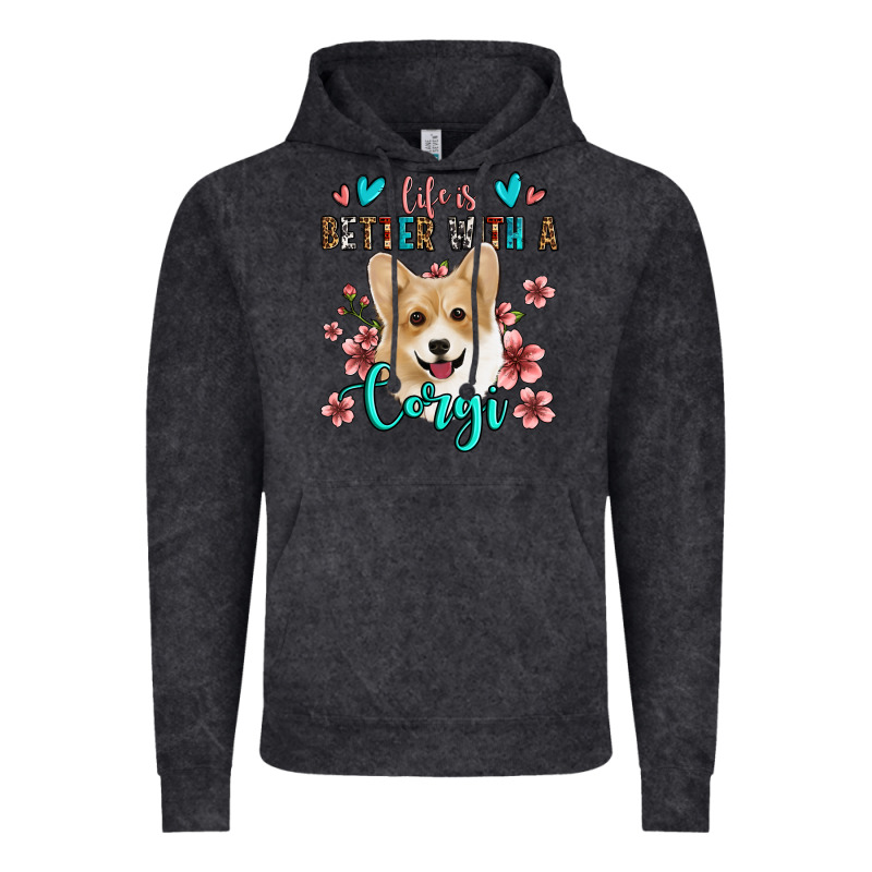 Life Is Better With A Corgi Vintage Hoodie by Jasminsmagicworld | Teevron