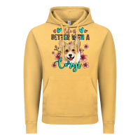 Vintage Mustard life is better with a corgi Vintage Hoodie - Jasminsmagicworld