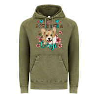 Vintage Olive life is better with a corgi Vintage Hoodie - Jasminsmagicworld