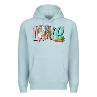 Blue Mist Love Easter Rabbit Premium Hoodie - NancyCooperArtShop