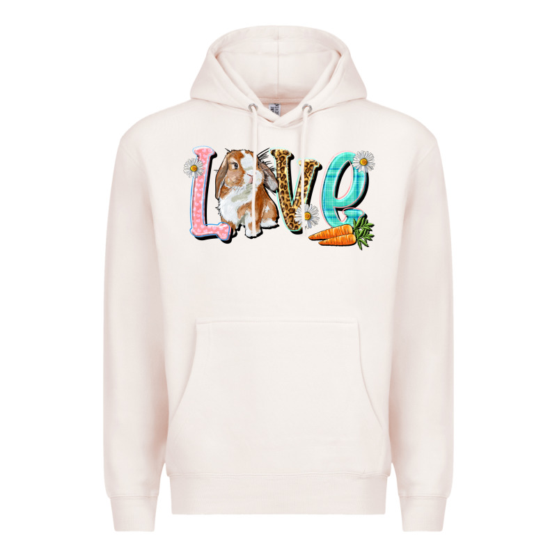 Love Easter Rabbit Premium Hoodie by NancyCooperArtShop | Teevron