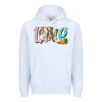 White Love Easter Rabbit Premium Hoodie - NancyCooperArtShop