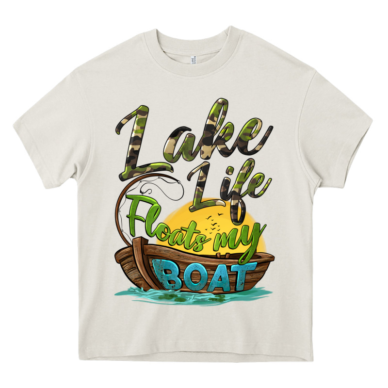 Lake Life Floats My Boat Heavy Core Tee by BarkalooDesign | Teevron