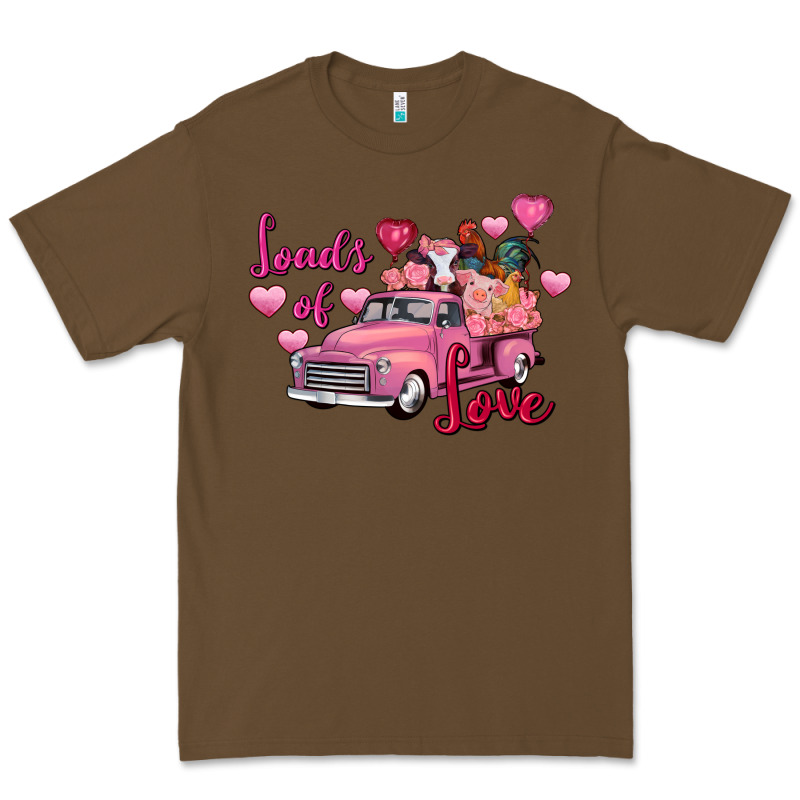 Loads Of Love Valentine's Day Farm Truck Premium Tee by FaDigitalArtStudio | Teevron