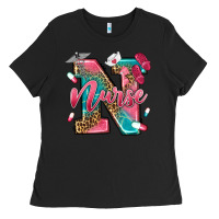 Black western nurse Ladies Tee - texasbilliewilder
