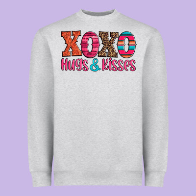 Xoxo Hugs And Kisses Heavyweight Sweatshirt Designed By Jasminsmagicworld