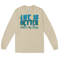 Mushroom life is better with my boys Long Sleeve Tee - MaliasSmallBusiness