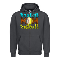 Smoke Baseball Mom Softball Zipper Hoodie - BundleAndBundleShop
