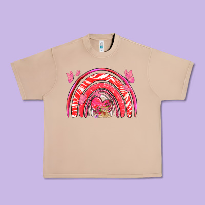 Valentines Day Rainbow With Heart Urban Heavy Tee Designed By Nancycooperartshop