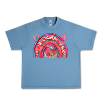 Pebble Blue valentines day rainbow with heart Urban Heavy Tee - NancyCooperArtShop