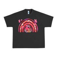Pigment Black valentines day rainbow with heart Urban Heavy Tee - NancyCooperArtShop