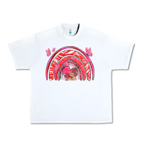 White valentines day rainbow with heart Urban Heavy Tee - NancyCooperArtShop