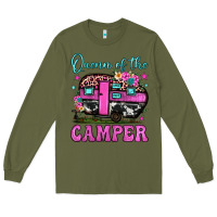 Army Green queen of the camper Long Sleeve Tee - JahusDesignShop