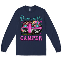 Navy queen of the camper Long Sleeve Tee - JahusDesignShop