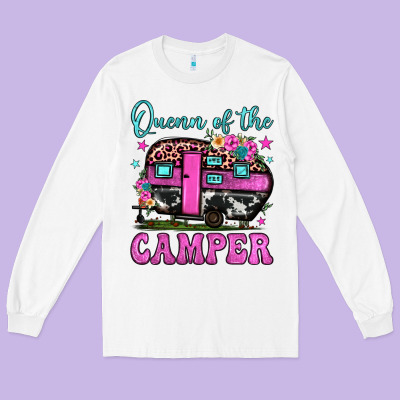 Queen Of The Camper Long Sleeve Tee Designed By Jahusdesignshop