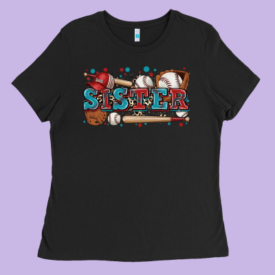 Sister Baseball Ladies Tee Designed By Zillion Design Studio