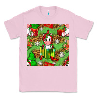 Bubblegum Pink Christmas unicorn and gift box Classic Tee - NancyCooperArtShop