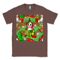 Chestnut Christmas unicorn and gift box Classic Tee - NancyCooperArtShop