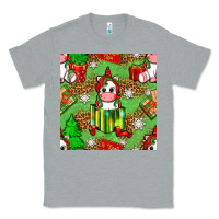 Heather Grey Christmas unicorn and gift box Classic Tee - NancyCooperArtShop