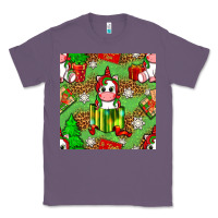 Lavender Christmas unicorn and gift box Classic Tee - NancyCooperArtShop