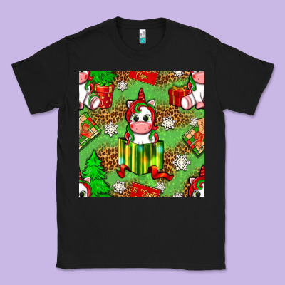 Christmas Unicorn And Gift Box Classic Tee Designed By Nancycooperartshop