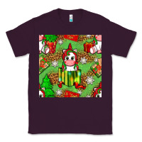 Plum Christmas unicorn and gift box Classic Tee - NancyCooperArtShop