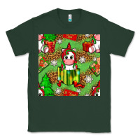 Sports Green Christmas unicorn and gift box Classic Tee - NancyCooperArtShop