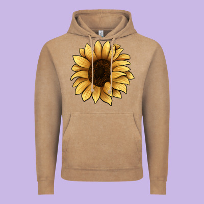 Sunflower Vintage Hoodie Designed By Jahusdesignshop