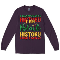 Plum i am black history Long Sleeve Tee - MaliasSmallBusiness