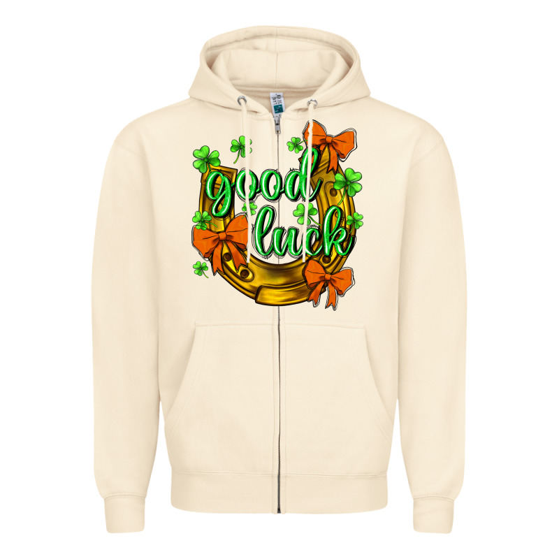 St.patrick's Good Luck Zipper Hoodie by BundleAndBundleShop | Teevron