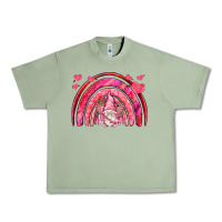 Oil Green valentines day rainbow with cupid gnome Urban Heavy Tee - NancyCooperArtShop