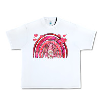 White valentines day rainbow with cupid gnome Urban Heavy Tee - NancyCooperArtShop