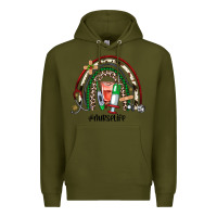 Army Green Christmas nurselife rainbow Premium Hoodie - JahusDesignShop