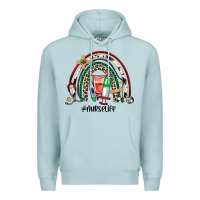 Blue Mist Christmas nurselife rainbow Premium Hoodie - JahusDesignShop