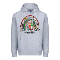 Heather Grey Christmas nurselife rainbow Premium Hoodie - JahusDesignShop